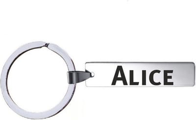 Sleutelhanger Met Naam - Alice - RVS