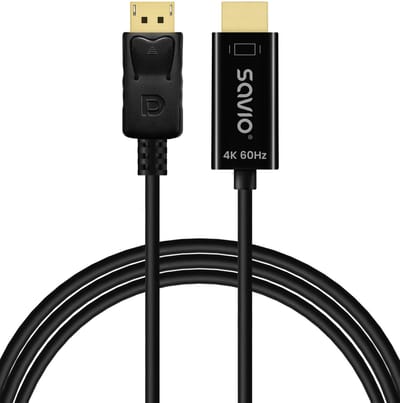 Savio Videoadapter Displayport Naar Hdmi Cl189 4K 60Hz Voor Monitorgebruik