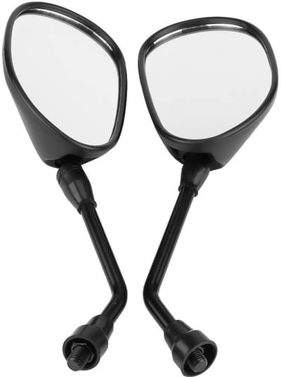 Dailygoods- Achteruitkijkspiegel Verstelbaar - Motorfiets/Scooter/Fiets - Hoogwaardig Kunststof/Metaal - Ultrahelder Zicht - Duurzaam - 10mm Brede Waaier - Motorfiets Spiegel