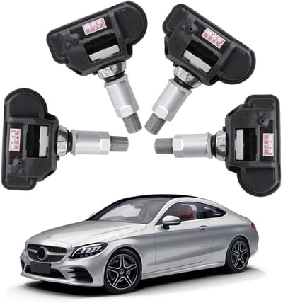 Bandenspanningssensor - TPMS sensor - Rijveiligheid Verbeteren - Real-time meting - 4 stuks - Zwart