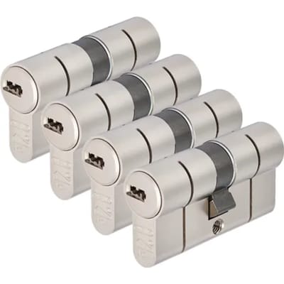 Abus Veiligheidscilinder D10ps 30/30 Mm Skg** - Met Boorbeveiliging - Met Certificaat - 5 Sleutels - Set Van 4