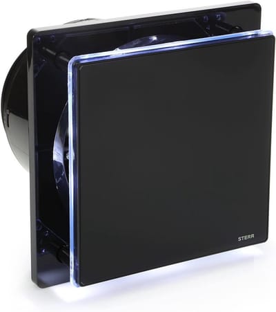 Badkamerventilator - Afzuigventilator Ventilator - Vocht en Geur Weg - Stil met Timer - 150 mm - Zwart