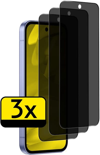 Screenprotector - Geschikt voor Google Pixel 9a - 3 Stuks - Privacy Filter - Beschermglas - Gehard Glas - Tempered Glass - Screen Protector