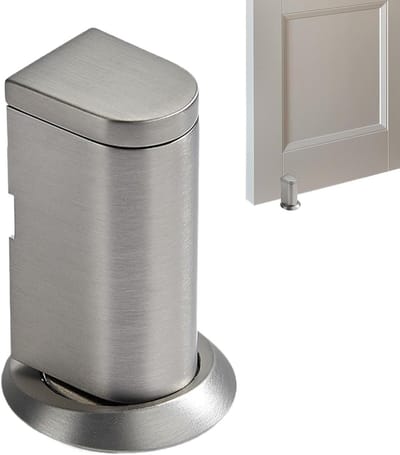 Magnetische Deurstopper - Poorthouder Vloer - Deuren Open Houden - Zacht Absorberend Mechanisme - 7.8 cm Lengte - Zilver
