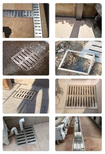 304 roestvrijstalen vierkant afvoerrooster - Zware sleufafvoerafdekking voor garage en tuin