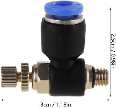 Dailygoods- Pneumatische Connector - Set van 20 - M5 Snelkoppelingen - Luchtleiding Connector - Drukbestendig - 360° Rotatie - Waterdichte afdichting - Luchtconnector