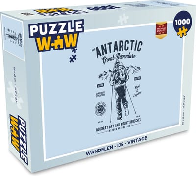 Puzzel Wandelen - IJs - Vintage - Legpuzzel - Puzzel 1000 stukjes volwassenen