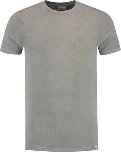 Purewhite -  Heren Slim Fit   T-shirt  - Bruin - Maat XS