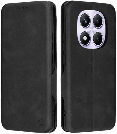 Hoesje geschikt voor Xiaomi Redmi Note 14 Pro 4G - Techsuit Safe+ Book Wallet Case - Zwart