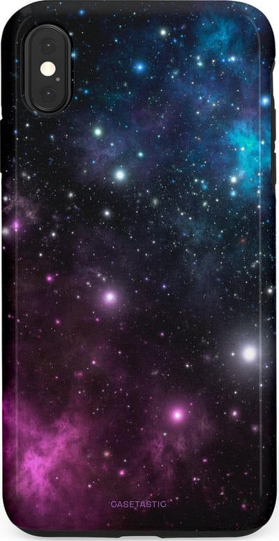 Casetastic Hoesje Geschikt voor Apple iPhone Xs Max - Stijlvolle Beschermende Duo-layer Case - Nebula gloed