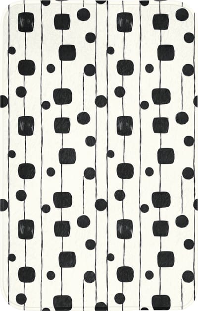 WC mat 50x80 cm - Antislip - Grafisch - Modern - Zwart - Toiletmat - Vloermat - Douchemat - Toilet tapijt - Toiletmatten