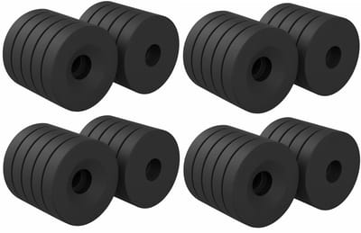 Brute Force ringmagneten met schroefgat – 20x3 mm – N52 neodymium – zwart epoxy – set van 40 stuks – verzonken gat Ø5 mm