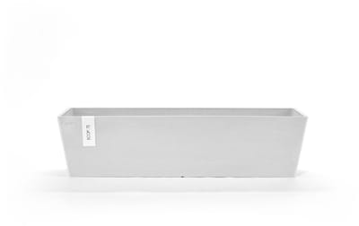 Ecopots Bruges 80 - Pure White - 80 x 20 x H20 cm - Rechthoekige witte bloempot / plantenbak