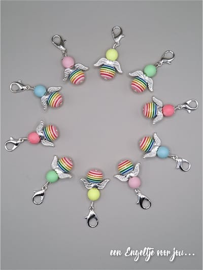 Geluksengel - Regenboog Engeltje - een Engeltje voor jou - Tashanger - Beschermengel - Geluksengeltjes - Regenboog - Beschermengeltje - Guardian Angel - Gelukspoppetje