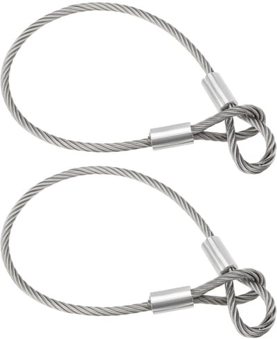 Dailygoody - Solidchoice - Dailygoody - Roestvrij Staaldraad Kabel - Veiligheidstouw 2 Stuks - Duurzaam en Sterk - 50cm - Outdoor Bevestiging - Voor Beveiliging van Bagage en Fi...