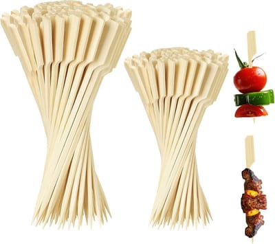 Houten Spiesen - Natuurlijk - 9 cm en 12 cm - Duurzaam en Sterk - Voor Aperitieven en Feestjes