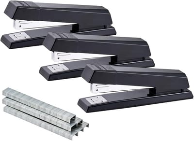 Hoogwaardige Desktop Nietmachine Zwart met Anti-Verstopping Technologie - 3 Stuks