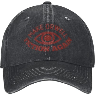 Casquette de Baseball Vintage 1984 Make Orwell Fiction Again Hommes Femmes Denim Usé Casquette Soleil Monde Dystopique Chapeaux Ajustables d'Extérieur Adjustable