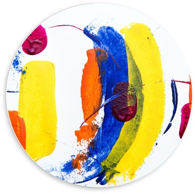Forex Wandcirkel - Abstracte Kunst  - 60x60cm Foto op Wandcirkel (met ophangsysteem)