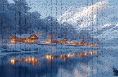 Legpuzzel 5000 stukjes - Houten Puzzel - Ontspanning Thuis - Duidelijke Achterkant - 160x105 cm - Winterse Scene