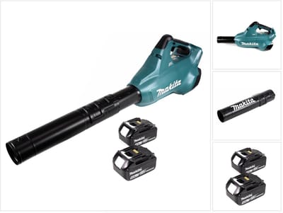 Makita DUB 362 T 2x18 volt accu bladblazer + 2x 5 Ah accu - zonder lader