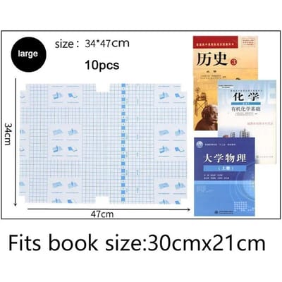 10 Stuks Transparante Zelfklevende Boekbeschermhoes voor School Student Leerboek Skin Sleeve Waterdichte Plastic Boek Inpakbenodigdheden