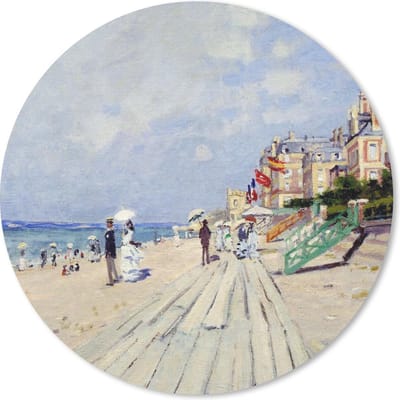 Muismat rond 20x20 cm - Mousepad De promenade van Trouville - Claude Monet - Ronde muismatten