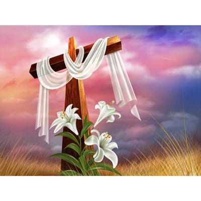 Diamant borduurwerk patroon kruissteek Christian Cross Diamond schilderij Home Decor 20X30CM pink