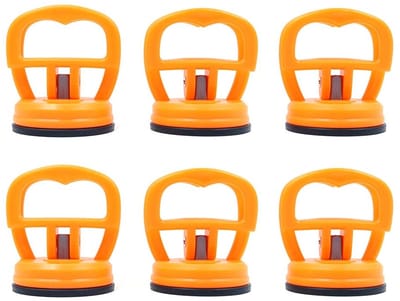 Dailygoods- Zuignap-gereedschappen 6 stuks - Deukentrekker - Geschikt voor mobiele telefoon/laptop/tablet - ABS/siliconen - 5,7 cm diameter