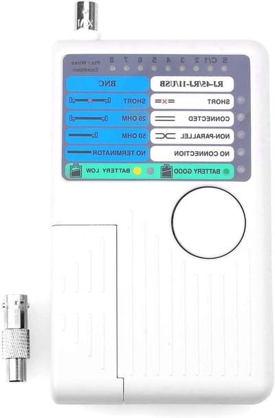 Netwerkkabeltester 4-in-1 - Kabeltester Netwerk - Netwerk Installatie - Meerdere Poorten - 300ft - Wit