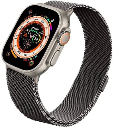 Spigen Metalen Horloge, Geschikt Voor Apple Watch 49Mm 46Mm 45Mm 44Mm 42Mm, Slijtvast