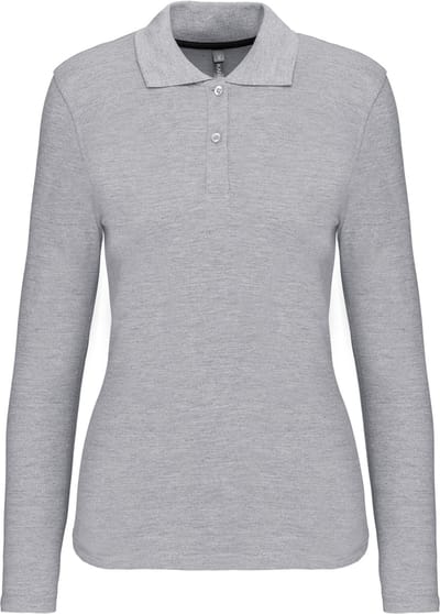 Kariban Damespolo lange mouwen K244 - Oxford Grey - 3XL