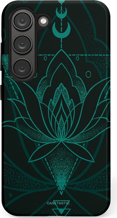 Casetastic Hoesje Geschikt voor Samsung S23 - Stijlvolle Beschermende Duo-layer Case - Lotus Zen
