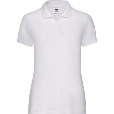 Fruit of the Loom Dames/dames 65/35 Poloshirt (Wit)