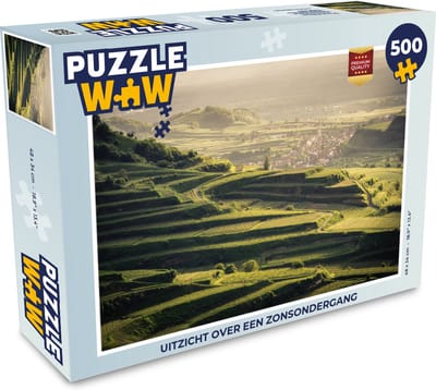 Puzzel Uitzicht over een zonsondergang - Legpuzzel - Puzzel 500 stukjes