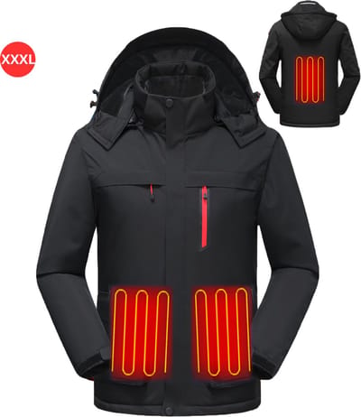 Nivard Elektrische Kleding Warm - Heating Jacket - Jas Met Verwarming - Thermo Jas - Verwarmde Jas - Heren - Maat XXXL - Zwart