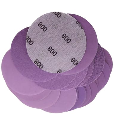Ronde Slijpschijven - Polijstschijven Set - Metaal Lak Hout - Duurzaam Schuurvlies - 60 Stuks - Grijs