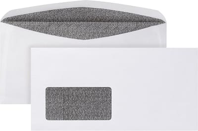 1000 Stuks C6/5 Enveloppen Wit Met Venster 114x229mm Natklevend 80g