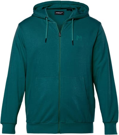 Men Plus - Heren - Trainingsjasje met capuchon basic - Dennengroen - Maat 3XL