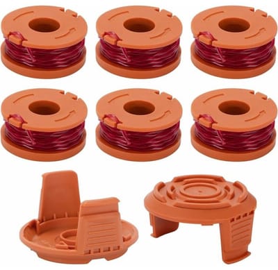 EXCITAT Maaidraad - Vervangende spoelen voor grasmaaiers - geschikt voor Worx-grasmaaiers - 1,65 mm diameter en 3 m lengte - 8 artikelen