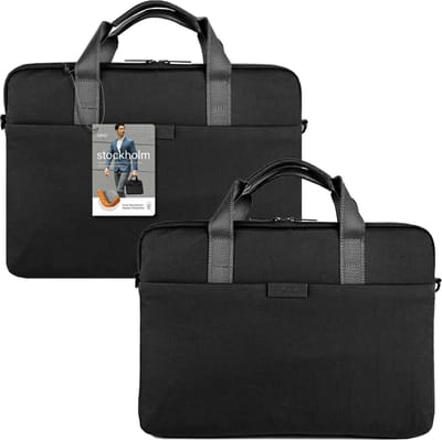 UNIQ - tas - Stockholm laptophoes - 16 - zwart/middernachtzwart