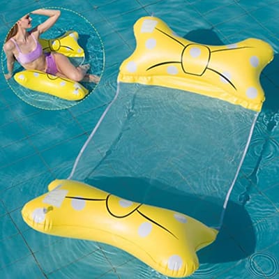 Opblaasbaar zwembad, waterhangmat, opblaasbare hangmat, 4-in-1 loungestoel, zwembadluchtmatras, waterspeelgoed, zwembadaccessoires, draagbare zwemmat voor volwassenen en kinderen