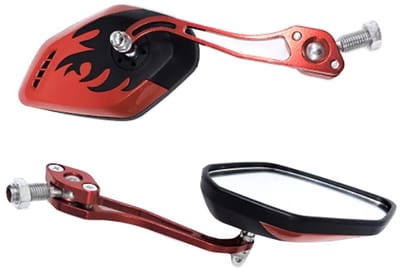 Allecto - Motorfiets Achteruitkijkspiegels - Universeel - HD Glas met 360 Graden Rotatie - Zwart/Blauw/Goud/Rood - Geschikt voor Motorrijders