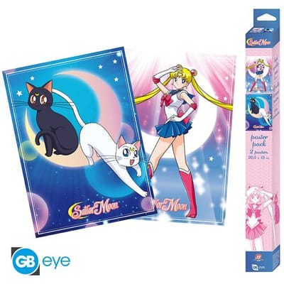 GBeye Sailor Moon 2 Chibi Poster Set-Sailor Moon & Cats (Diversen) Nieuw