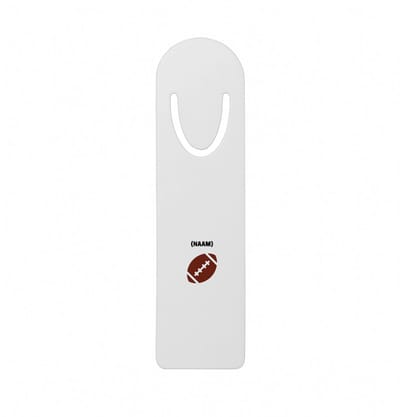Hacebo® - american football met je eigen naam metalen boekenlegger - sport liefhebbers - NFL - verjaardag - verjaardagscadeau - mensen die houden van american football - cadeau - kado Bladwijzer boekenleggers - 12.7 cm x 3.2cm
