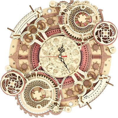 Bouwpakket Volwassenen - Wandklok 3D - 168 Onderdelen - Luxe Modelbouw - Montage Speelgoed - DIY Puzzel - Retro