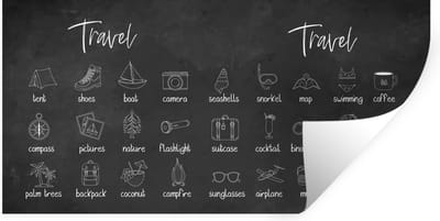 Muurstickers - Sticker Folie - Spreuken - Quotes - Travel - Zwemmen - Koffie - 40x20 cm - Plakfolie - Muurstickers Kinderkamer - Zelfklevend Behang - Zelfklevend behangpapier - Stickerfolie