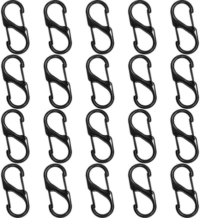 Dailygoods- Karabijnhaak - 20 Stuks - Mini Zinklegering - Waterdicht - Slijtvast - Outdoor - Draagvermogen - Clipslot