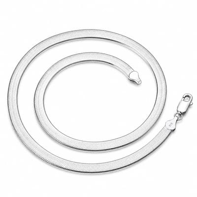 Engravia by Derya - Zilveren Snake Chain Ketting – 925 Sterling Plating – Luxe Dames Ketting – Cadeau voor Haar – Elegant & Tijdloos