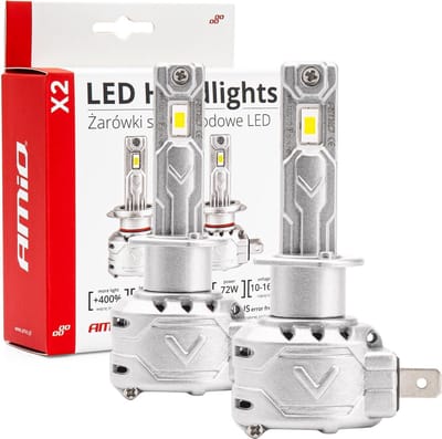 AMiO LED Koplampen X2-serie H1 Dimlichten Wit
